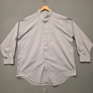 Stafford Executive Pinpoint Oxford‎ Gray Long Sleeve Button Dress Shirt Sz 18-35